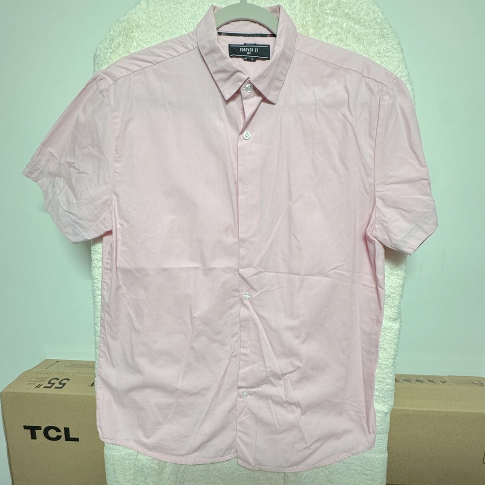 Forever 21 Men Pink Casual Shirt